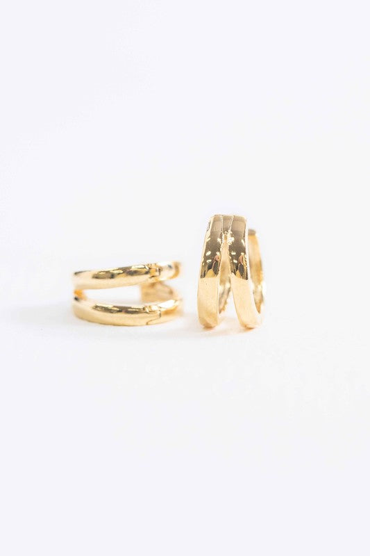 Split Huggie Hoop Earrings