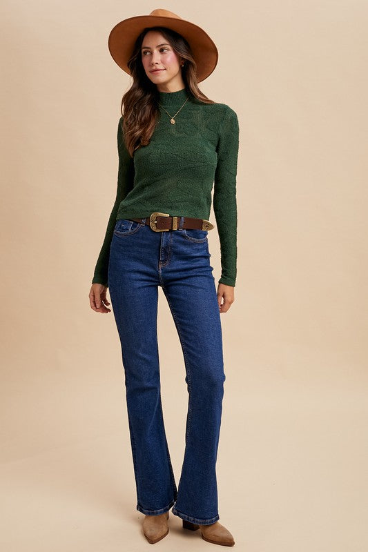 Hunter Green Floral Jacquard