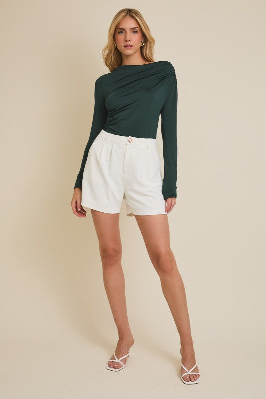 Dk Green Cowl Top