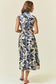 Navy Paisley Print Dress