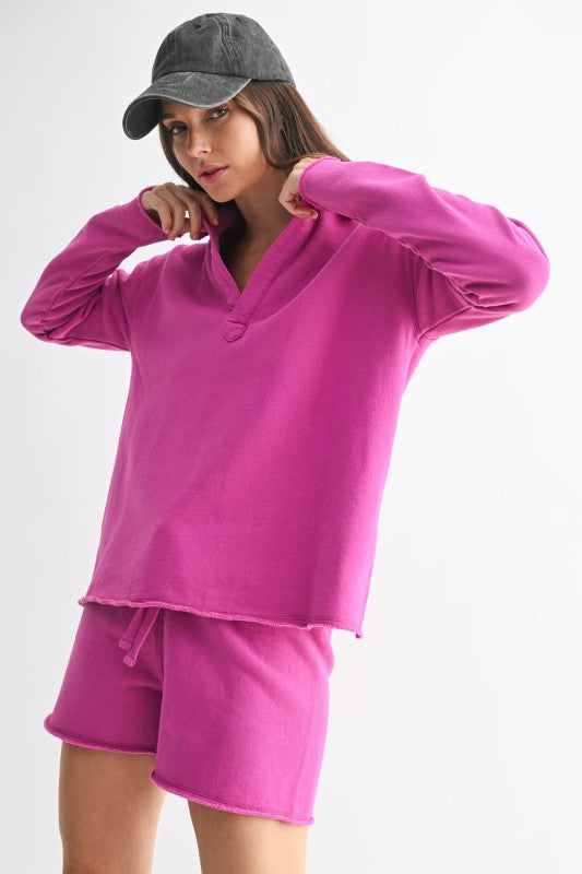 New Orchid V Pullover