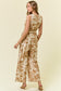 Mocha Paisley Print Jumpsuit