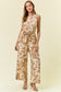 Mocha Paisley Print Jumpsuit