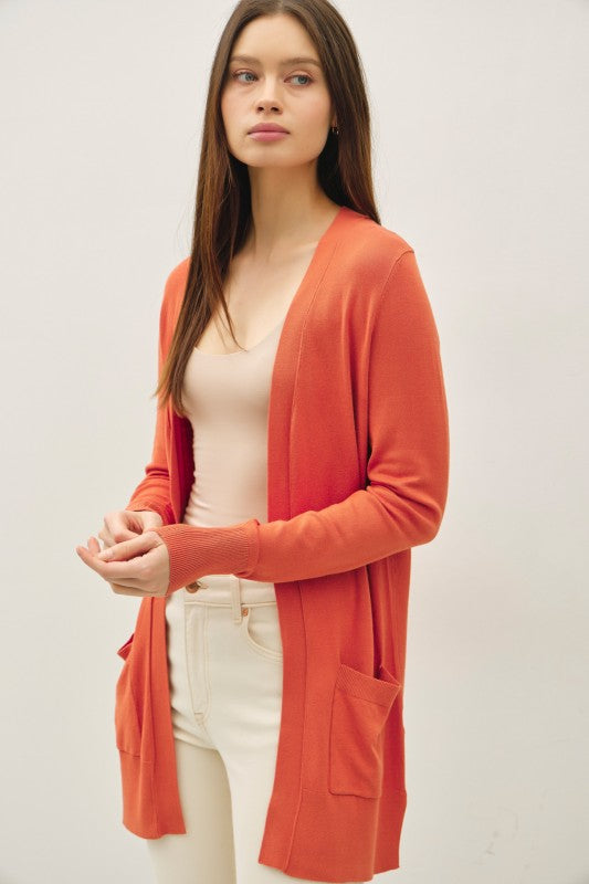 Poppy Open Front Cardi