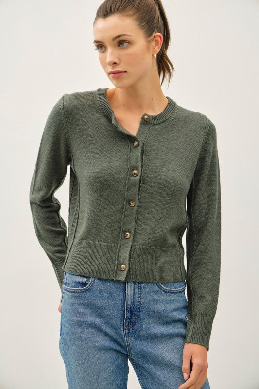 Spruce Button Up Cardi