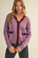 Mauve Burgundy Scalloped Cardi