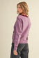Mauve Burgundy Scalloped Cardi
