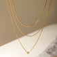 Triple Layer Rhinestone Necklace