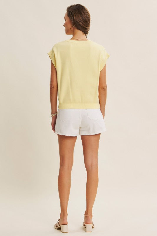 Banana Cream Sweater Vest