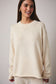 Cream Yarn Sweater Top