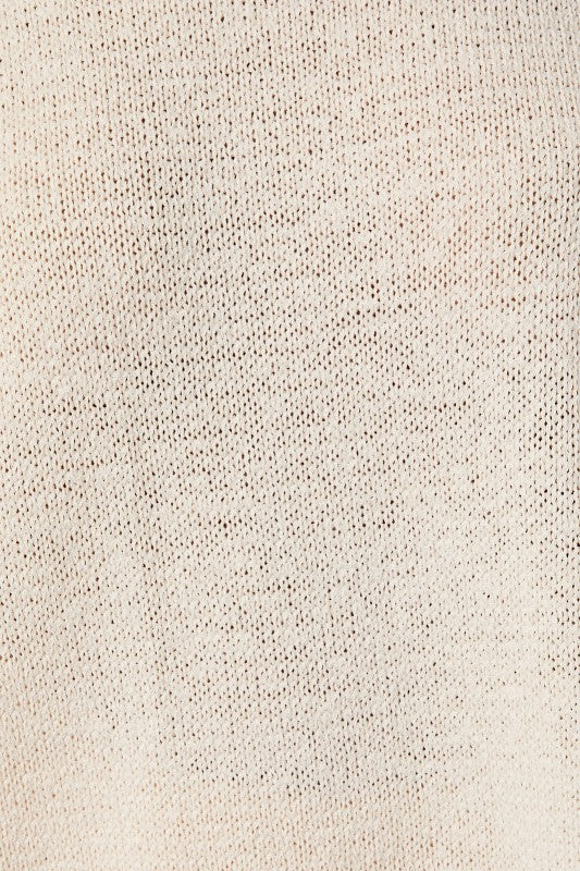 Cream Yarn Sweater Top