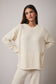 Cream Yarn Sweater Top