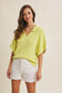 Sunny Lime Dolman Ribbed Top