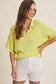 Sunny Lime Dolman Ribbed Top