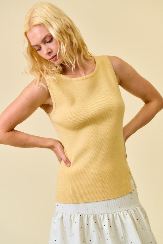 Banana Ribbed Tank