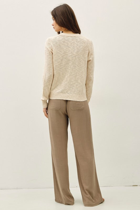 Champagne Slub Cardigan