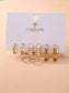 Crystal Gold Hoop Trio