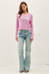 Rose Classic Cut Button Up Cardi