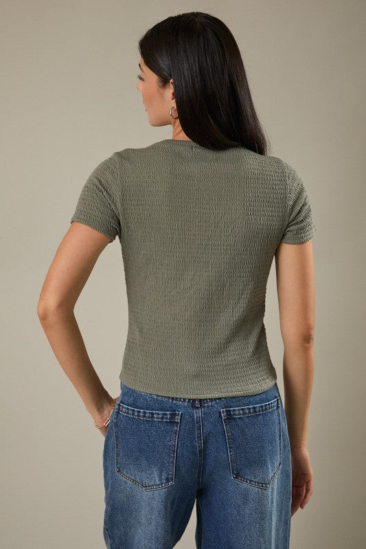 Olive Texture Top