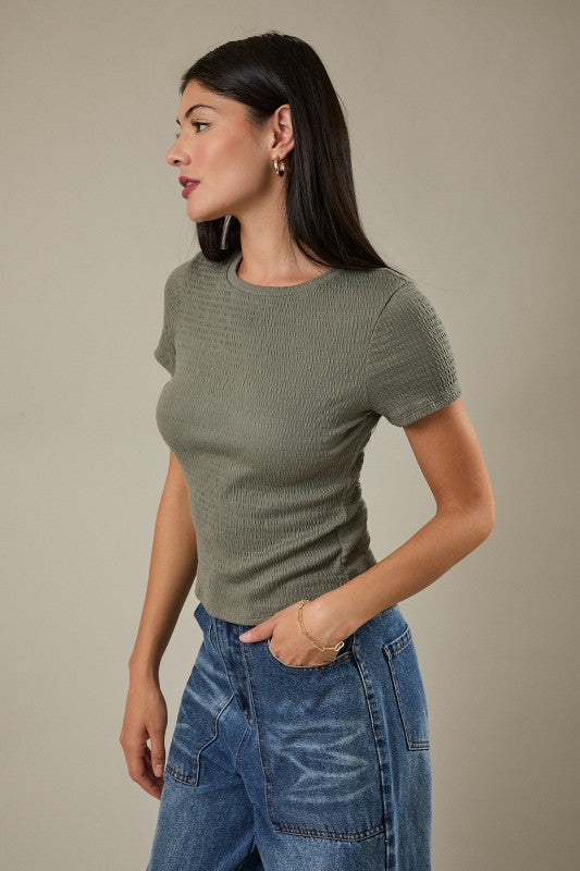 Olive Texture Top
