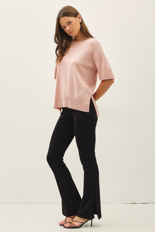 Blush Drop Shoulder Sweater