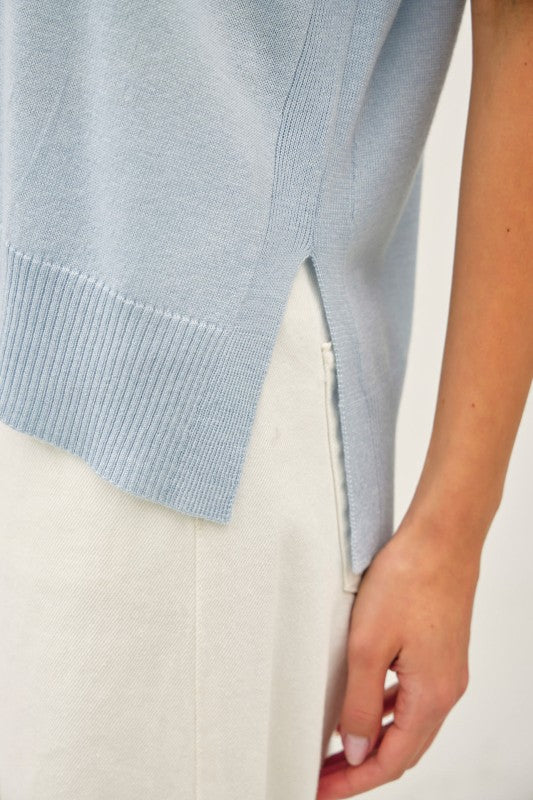 Baby Blue Boxy Fit Sweater