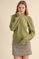 Olive Green Classic Striped Sweater
