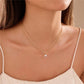 Single Rhinestone Layered Necklace