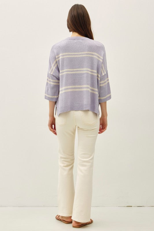 Pewter Drop Shoulder Sweater