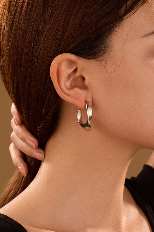 Gd/Sil Twisted Hoops