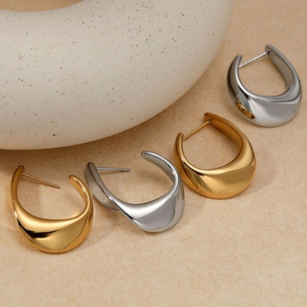 Gd/Sil Twisted Hoops