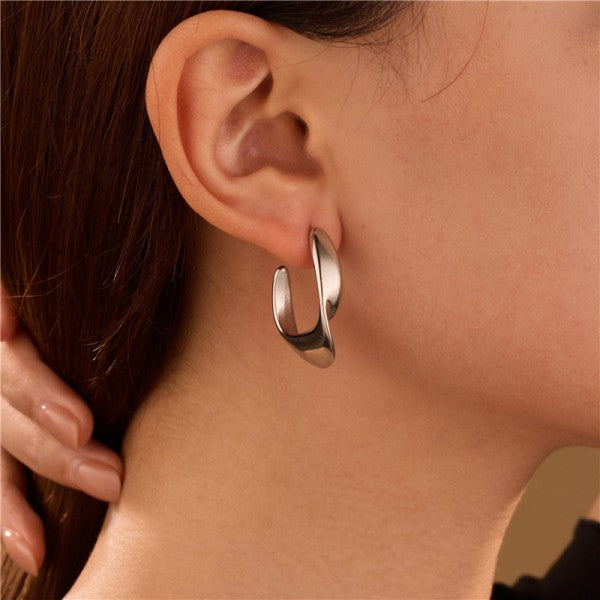 Gd/Sil Twisted Hoops