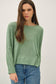 Jade Boat Neck Boxy Sweater Top
