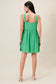 Green Babydoll Linen Dress