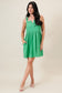 Green Babydoll Linen Dress
