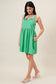 Green Babydoll Linen Dress
