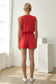 Red/Misty Lilac Sleeveless Romper