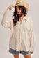 Taupe Mixed Striped Oversize Shirt
