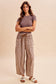 Black/Mocha Gingham Barrel Pants