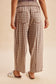 Black/Mocha Gingham Barrel Pants
