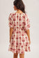 Floral V-Neck Puff Dress