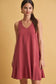 Terracotta Ruffle Hem Dress
