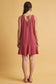 Terracotta Ruffle Hem Dress