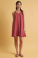 Terracotta Ruffle Hem Dress