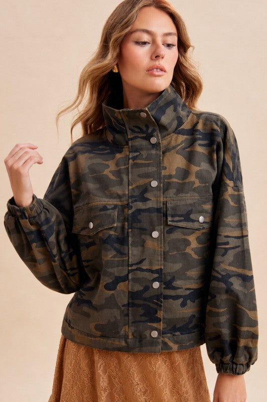 Camo High Neck Jacket