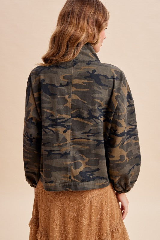 Camo High Neck Jacket