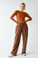 Cocoa/Black Curved Track Pants