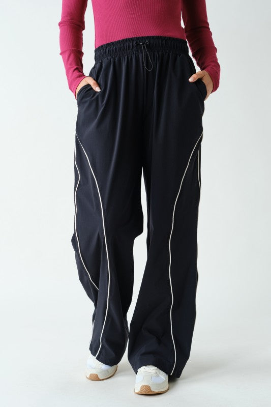 Cocoa/Black Curved Track Pants