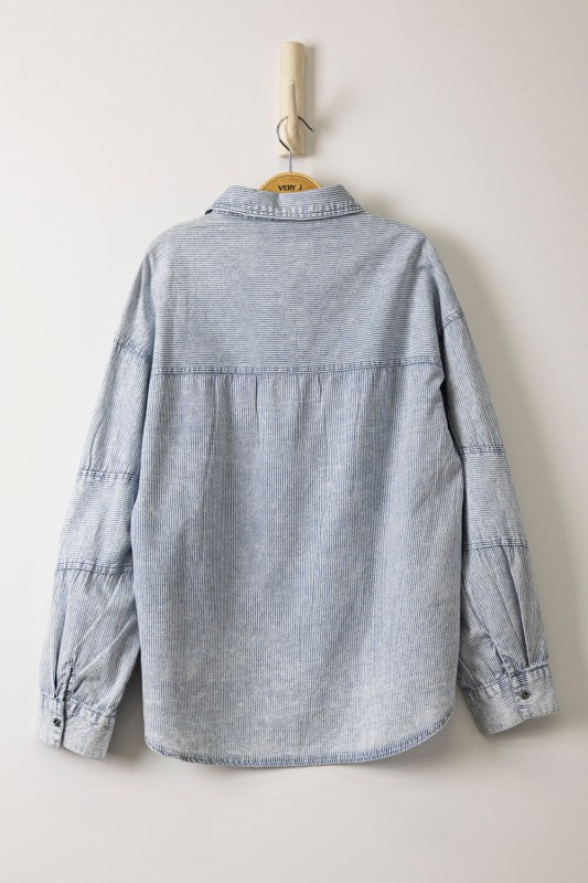 Lt Indigo Chambray 2 Top