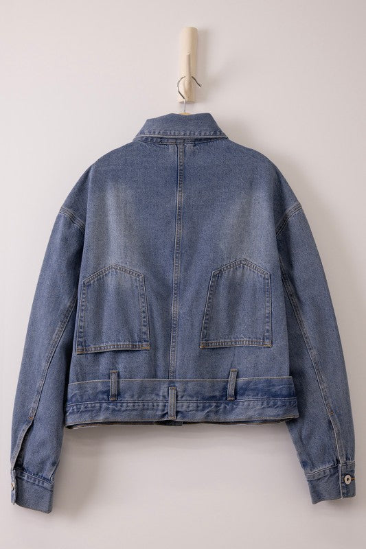 Upside Down Pocket Denim Jacket